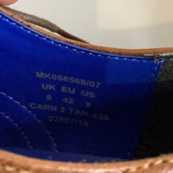 RED TAPE CARN 2 BROGUE MENS BROWN LEATHER LACE UP SHOES SIZE 9 - Picture 10 of 13